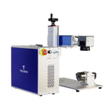 Máquina de marcado láser de fibra dividida con accesorio rotatorio 50W 110x110mm con computadora portátil + software + un par de gafas de seguridad e incluye envío de flete directamente a su puerta.