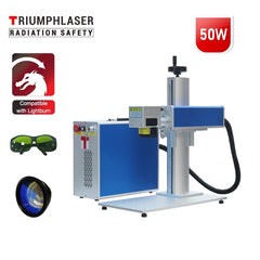 Split Fiber Laser Marking machine 50W + software + one pair of safety glasses+110x110 And 200x200mm Lens and including shipping freight to your door directly