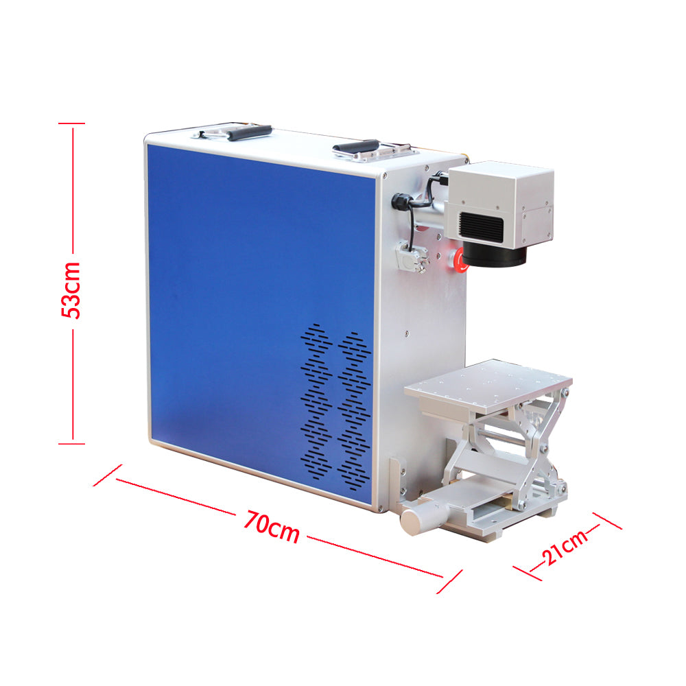 Portable Fiber Laser Marking Machine 30W 110x110mm with laptop + software + one pair of safety glasses and including shipping freight to your door directly