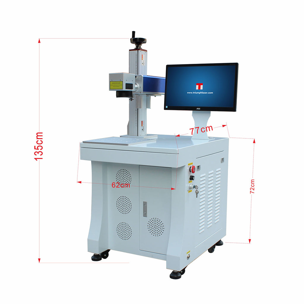 Triumph Fiber Laser Marking Machine Fiber Laser Marking deep Engraving Machine 30W, Metal Polymers Parts